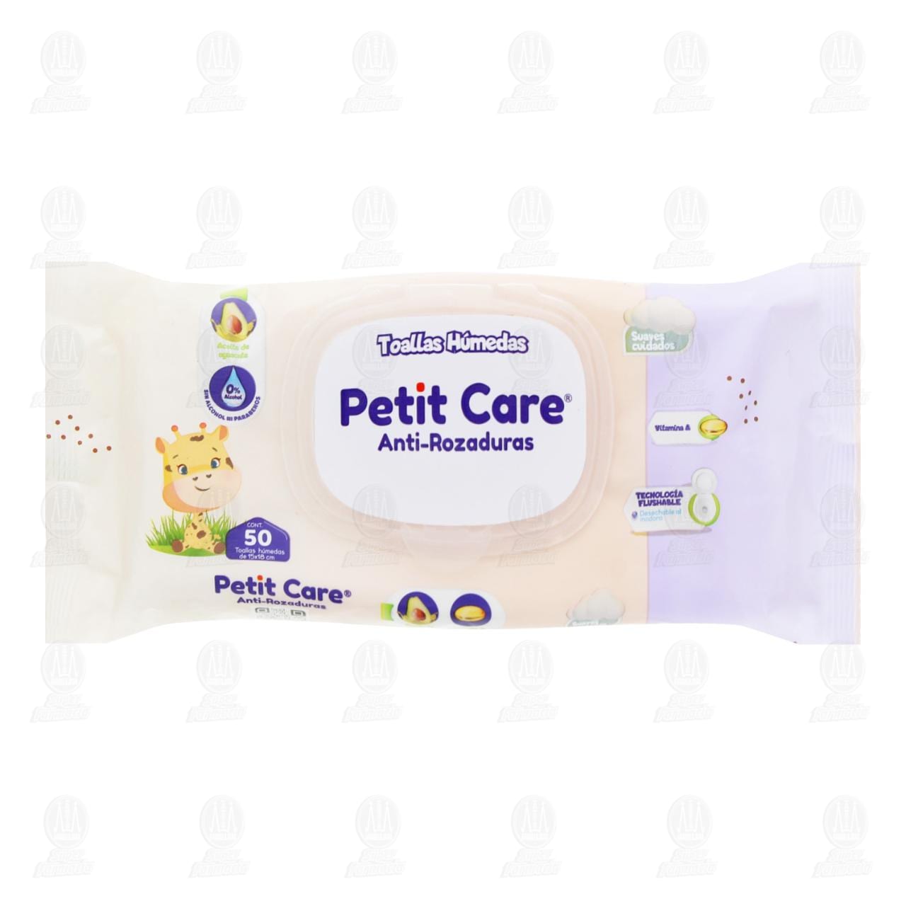 Imagen para Toallitas Húmedas para Bebé Petit Care Anti-Rozaduras, 50 pzas.