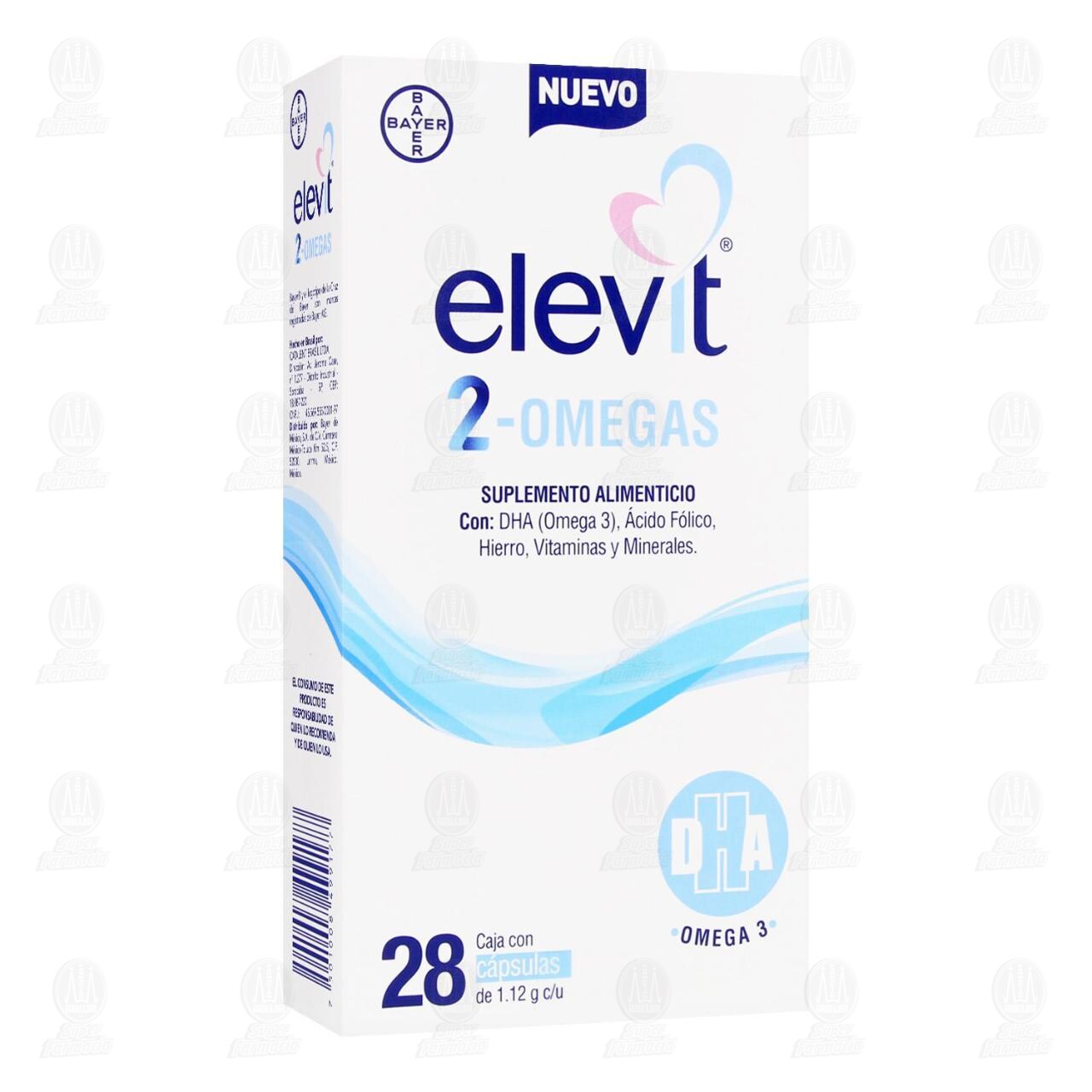 Elevit 2 Omegas Multivitam&iacute;nico para el Embarazo, 28 C&aacute;psulas.