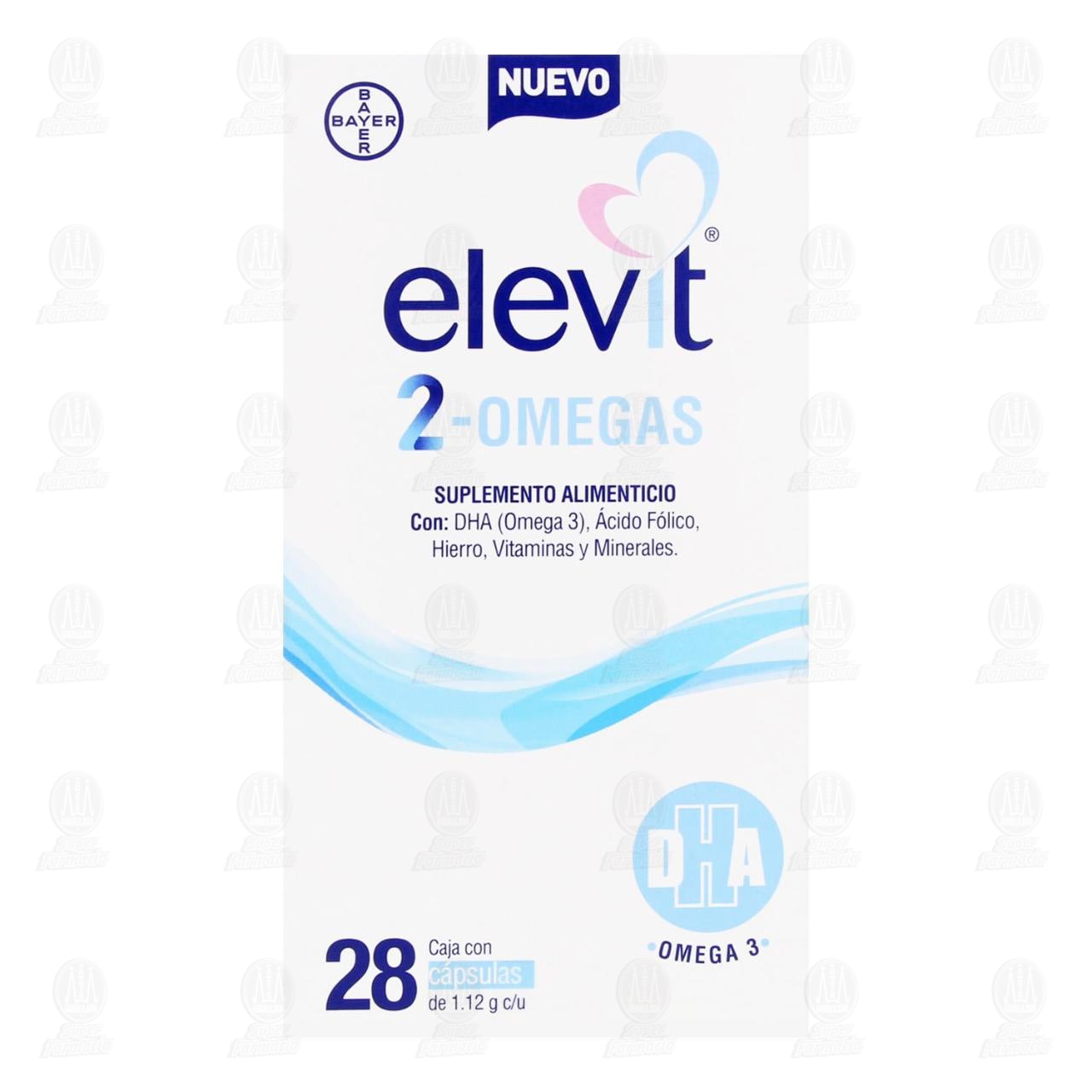 Elevit 2 Omegas Multivitam&iacute;nico para el Embarazo, 28 C&aacute;psulas. image number 1