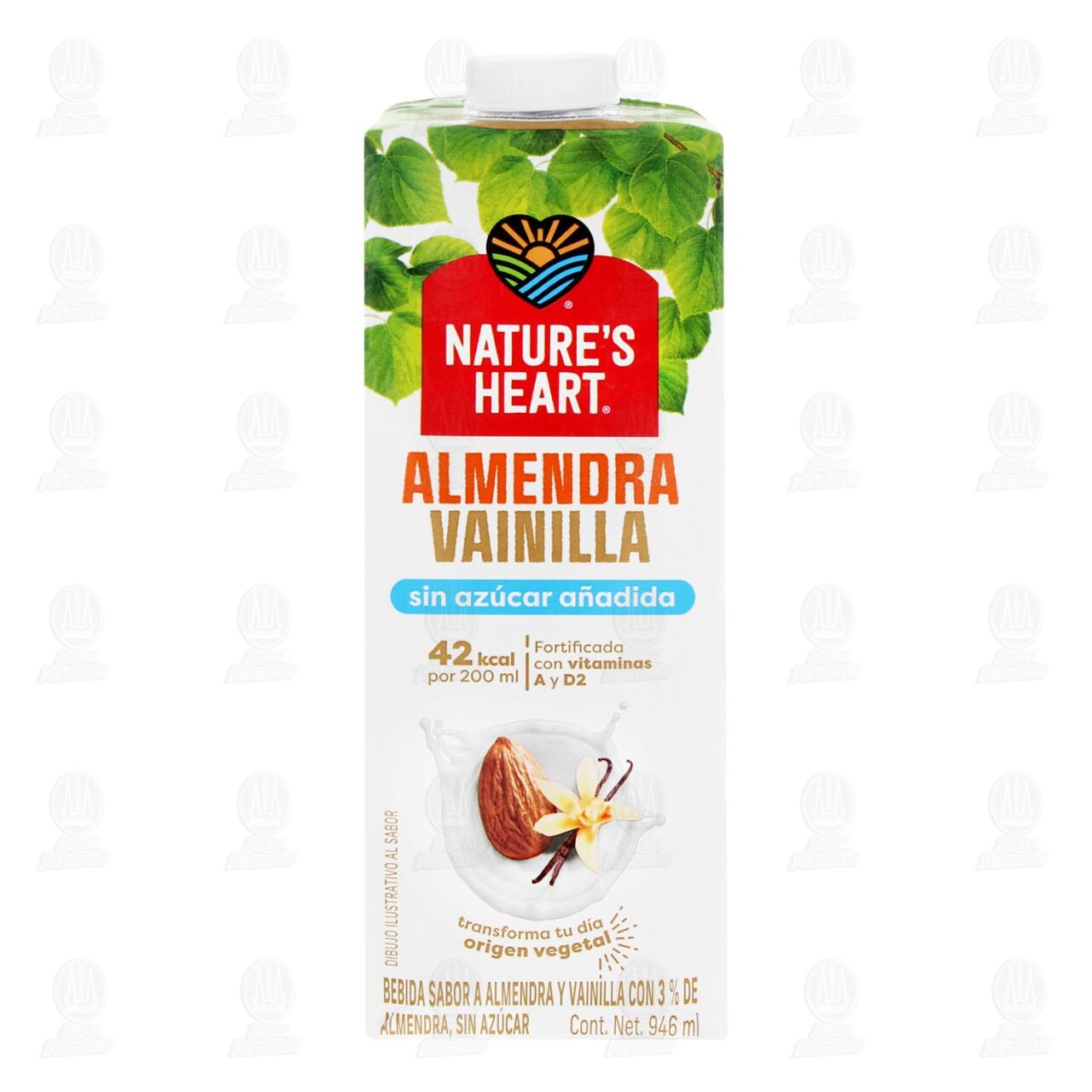 Bebida Nature's Heart de Almendra y Vainilla Sin Az&uacute;car, 946 ml. image number 1