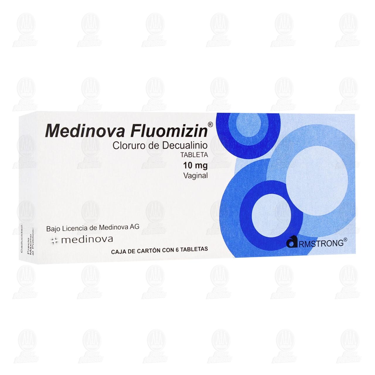 Medinova Fluomizin 10 mg, 6 Tabletas. image number 0