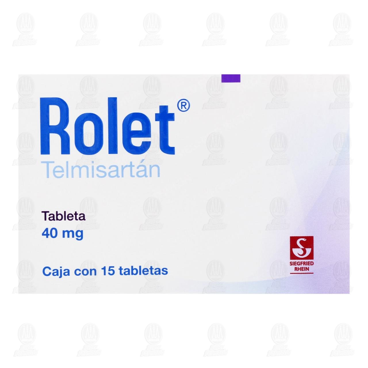 Rolet 40 mg, 15 Tabletas. image number 1