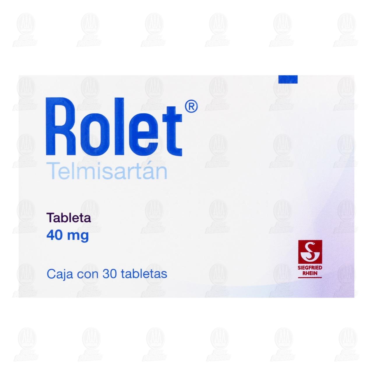 Rolet 40 mg, 30 Tabletas. image number 1