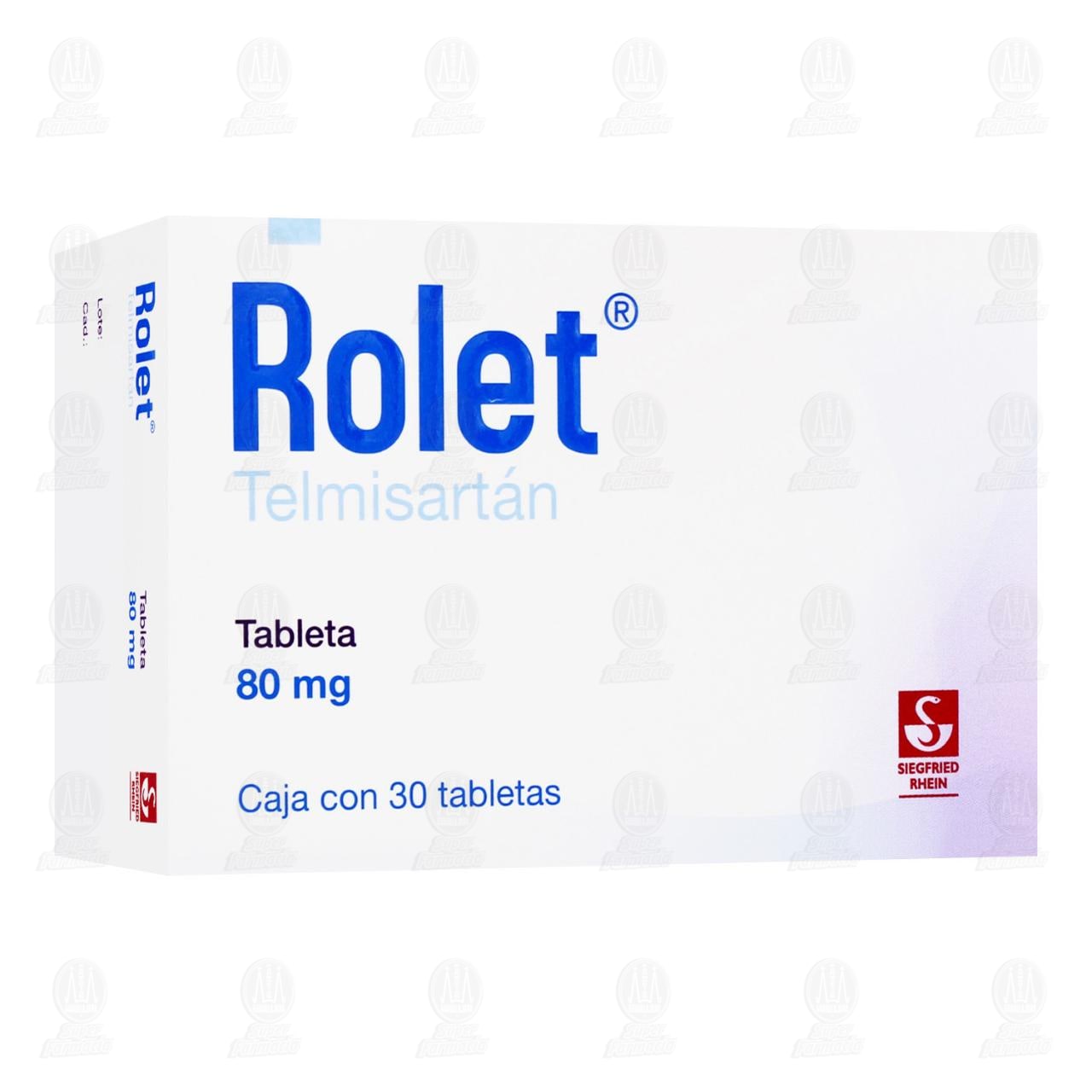 Imagen para Rolet 80mg 30 Tabletas