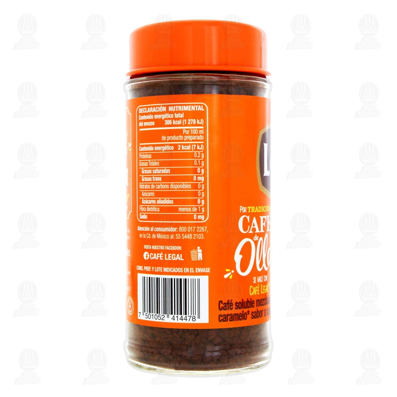 Caf&eacute; Soluble Legal de Olla Sabor Canela y Piloncillo, 180 gr. image number 2