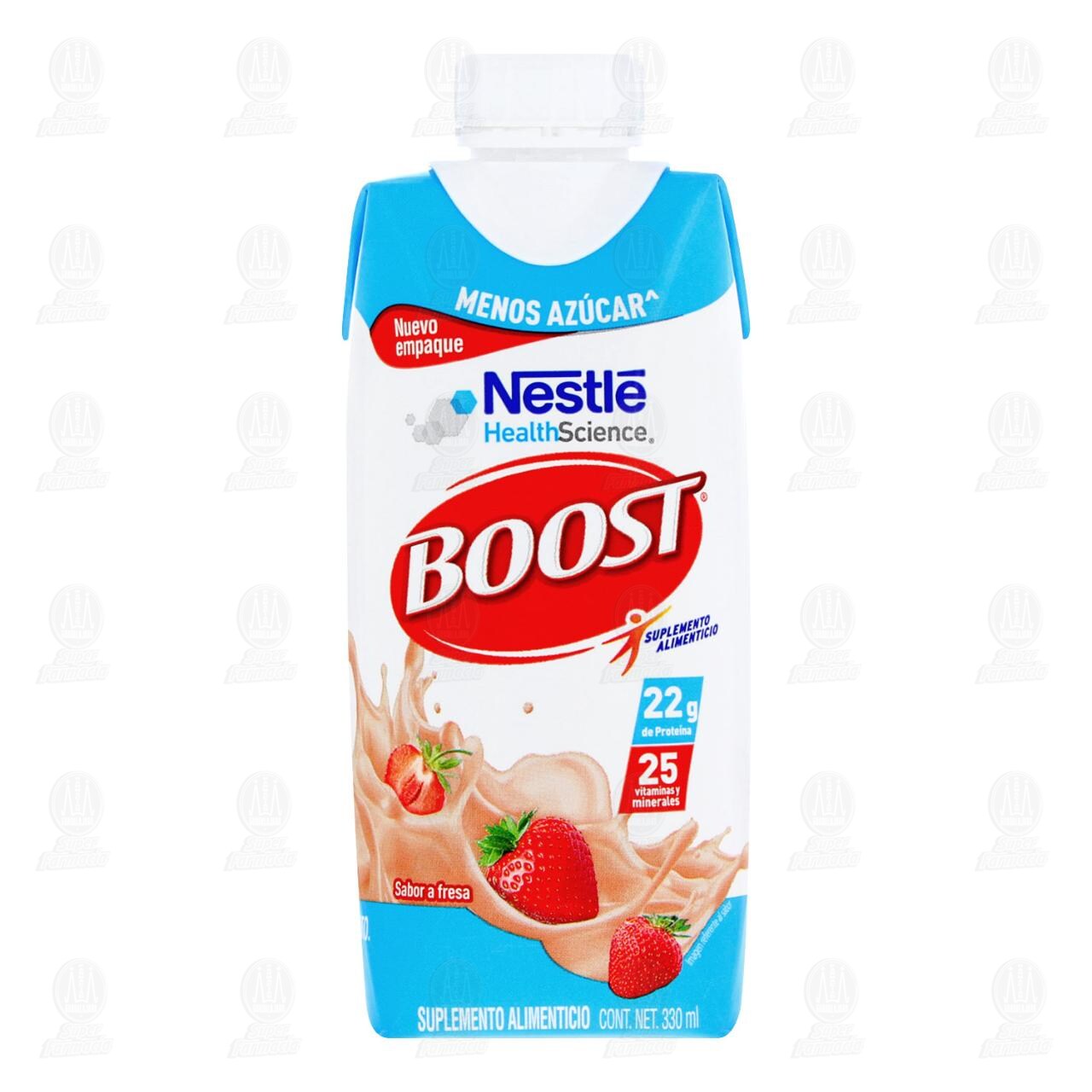 Suplemento Alimenticio Boost Menos Azúcar Sabor a Fresa, 330 ml. image number 1