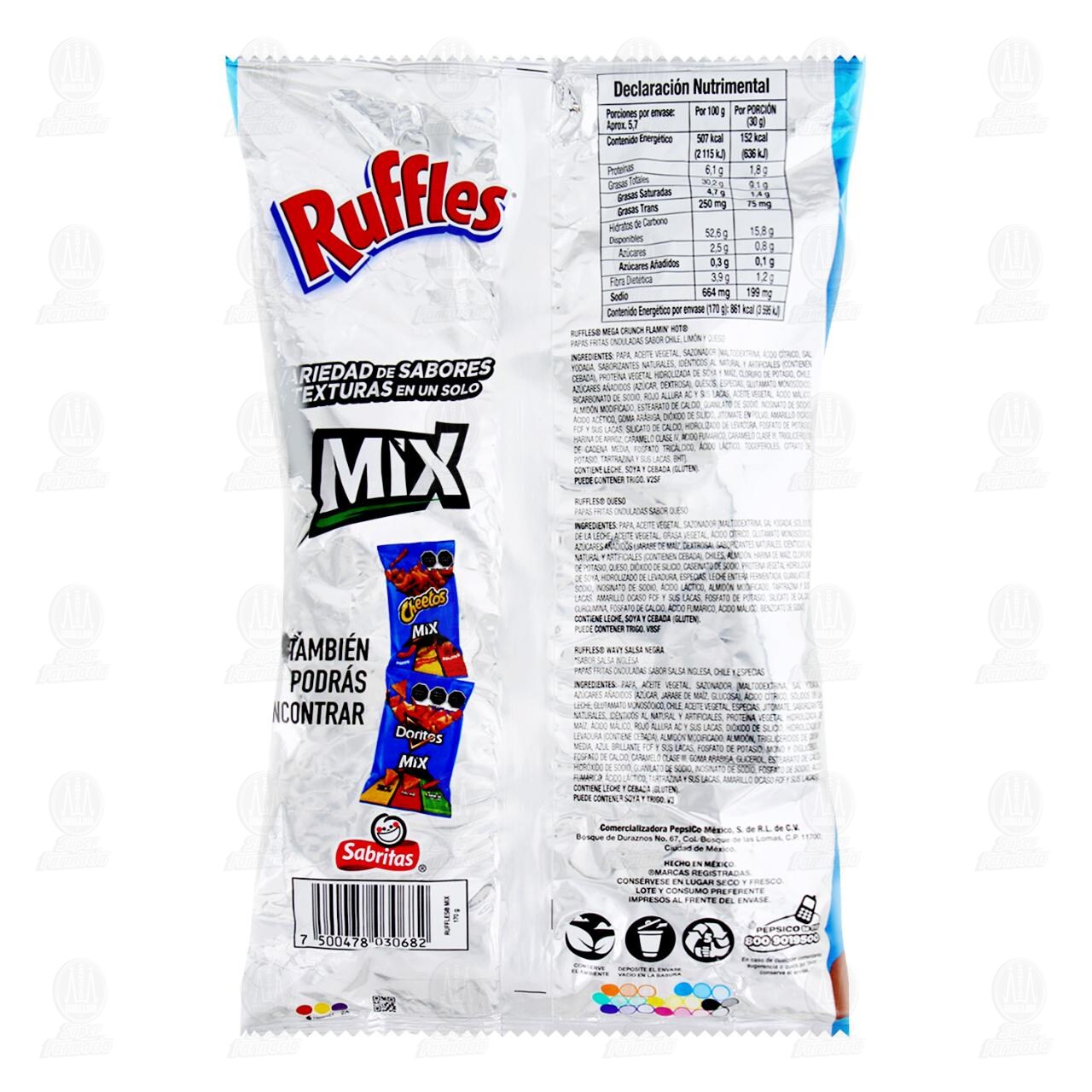 Papas Surtidas Ruffles Mix, 170 gr. image number 1