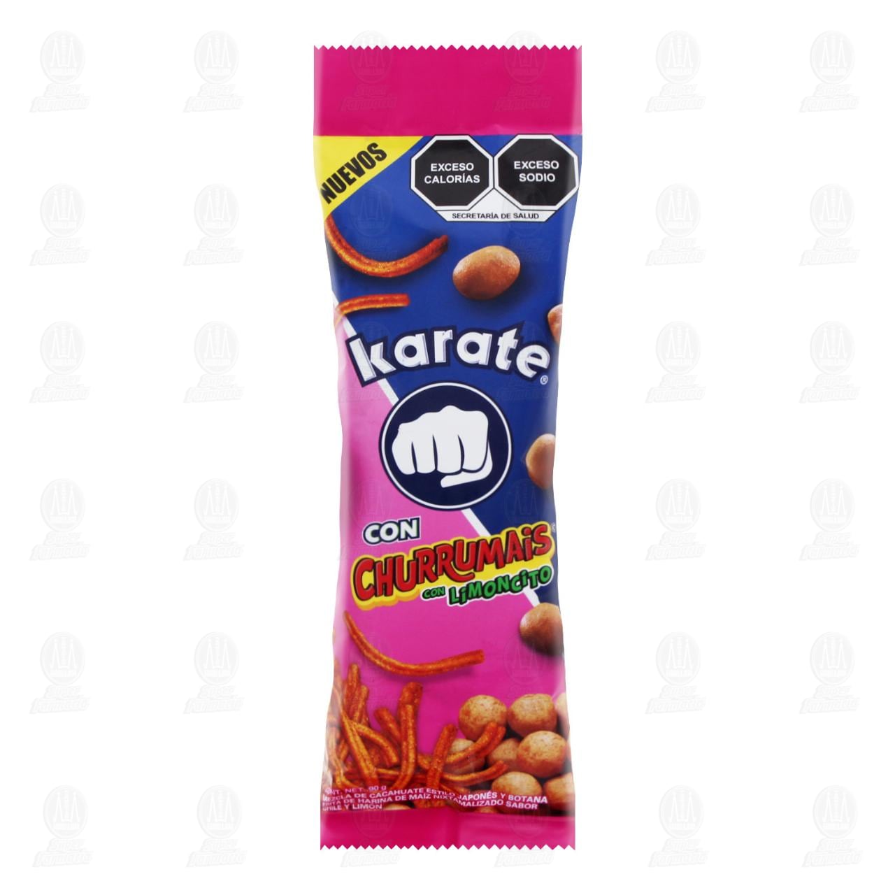 Cacahuate Karate Japon&eacute;s con Churrumais con Limoncito, 90 gr.
