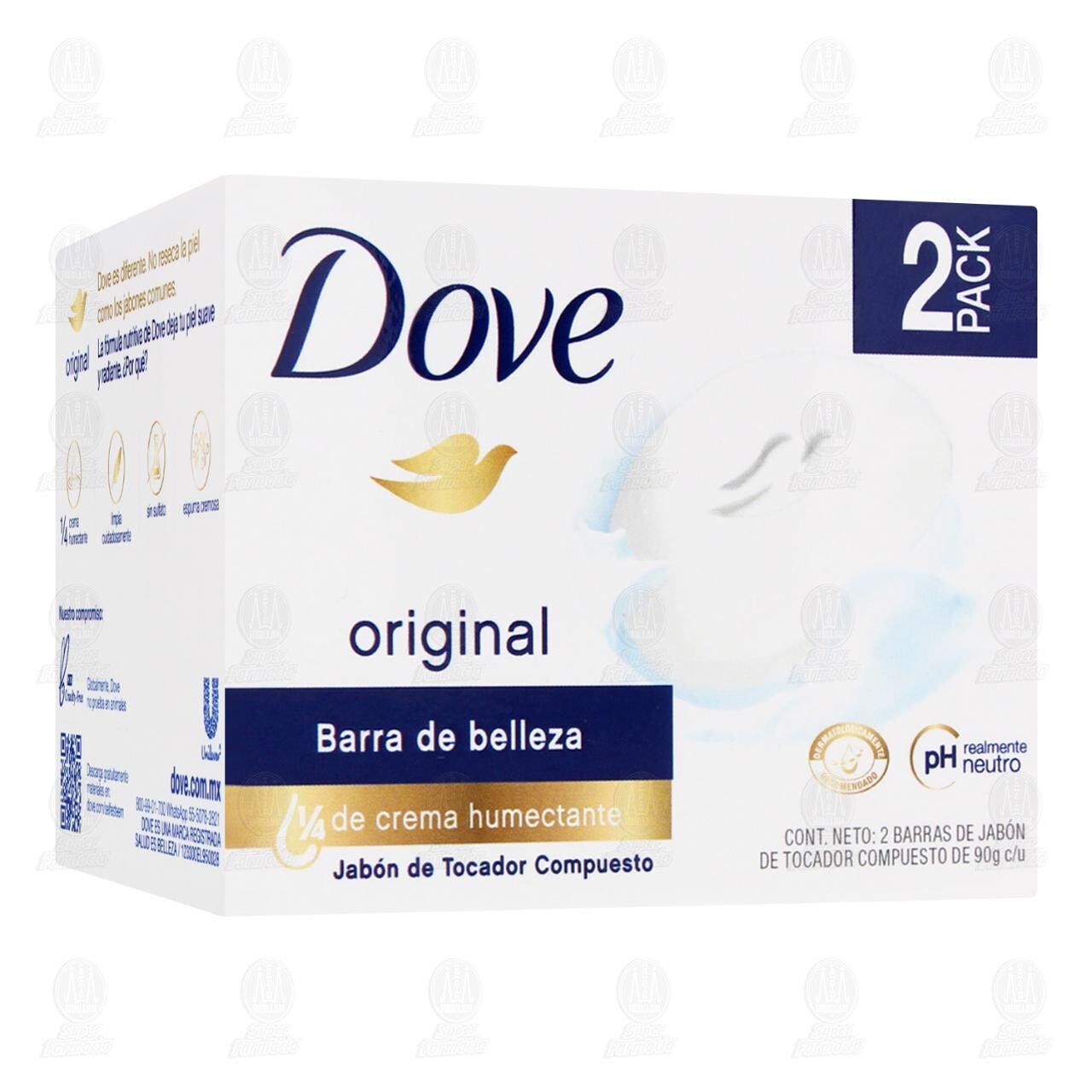 Pack de Jab&oacute;n Dove Original, 2 pzas de 90 gr c/u. image number 0