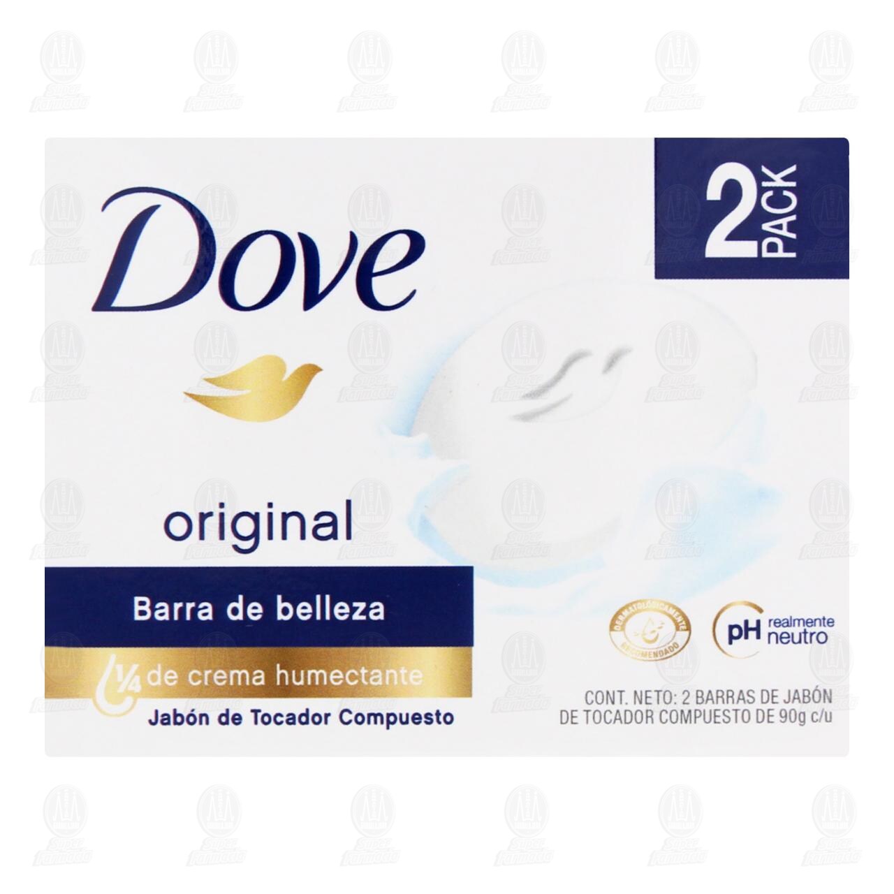Pack de Jab&oacute;n Dove Original, 2 pzas de 90 gr c/u. image number 1