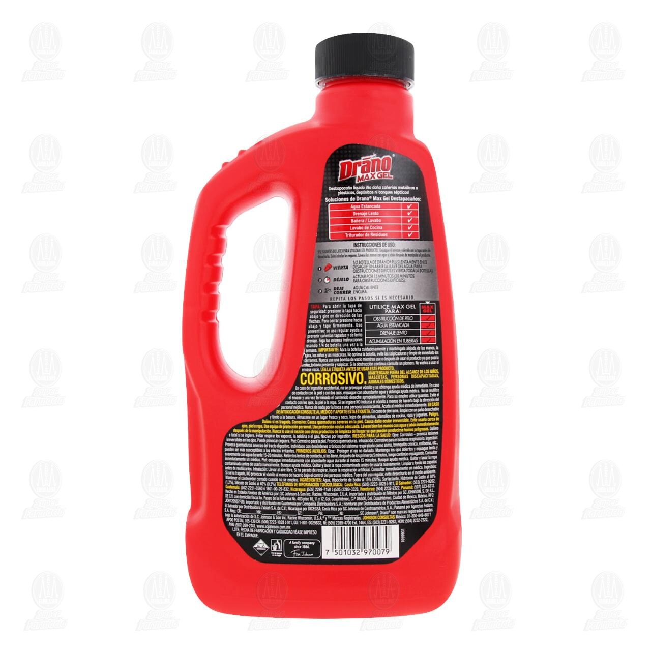 Limpiador Drano Max Gel, 946 ml. image number 2