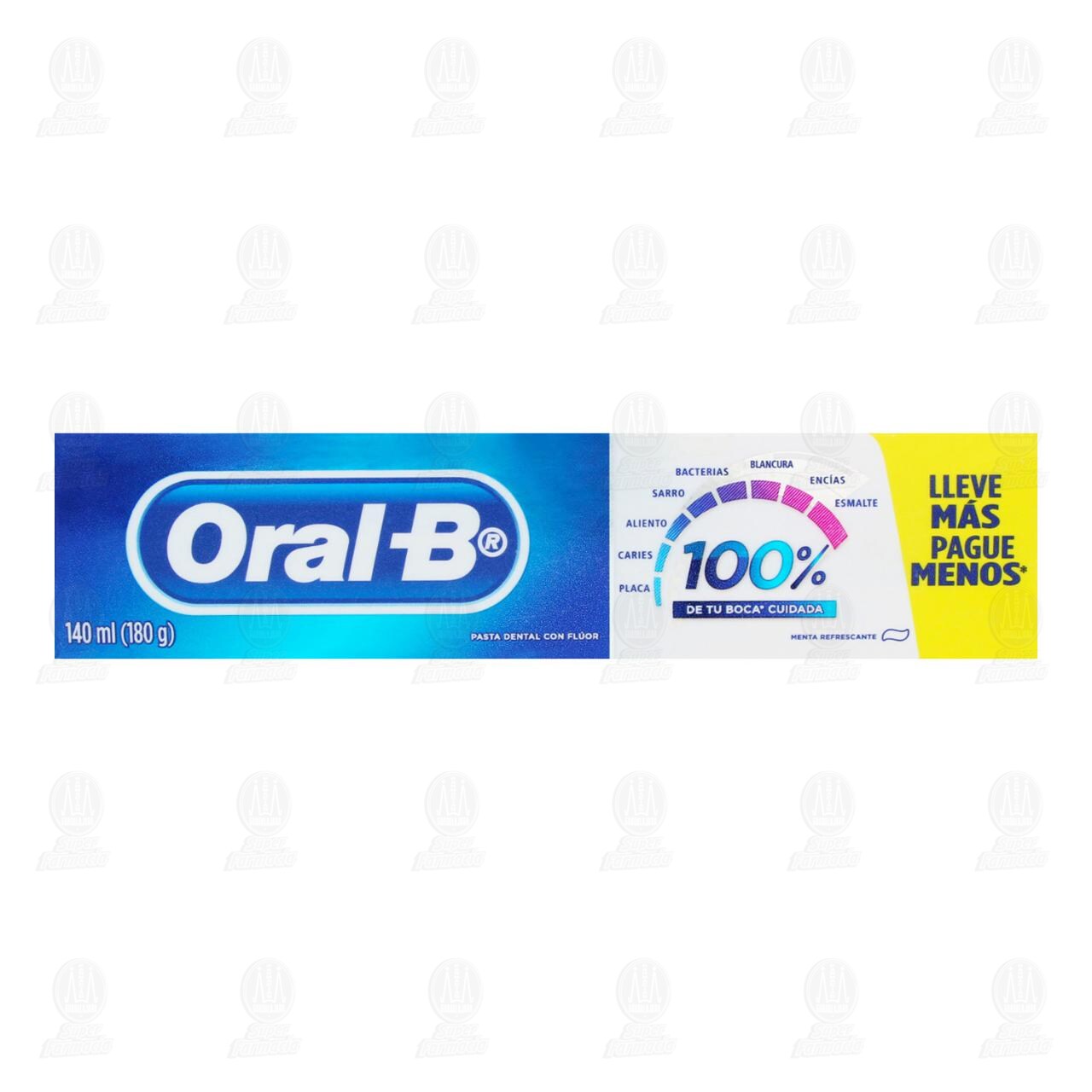 Pasta Dental Oral-B 100% de tu Boca Cuidada, 140 ml. image number 1
