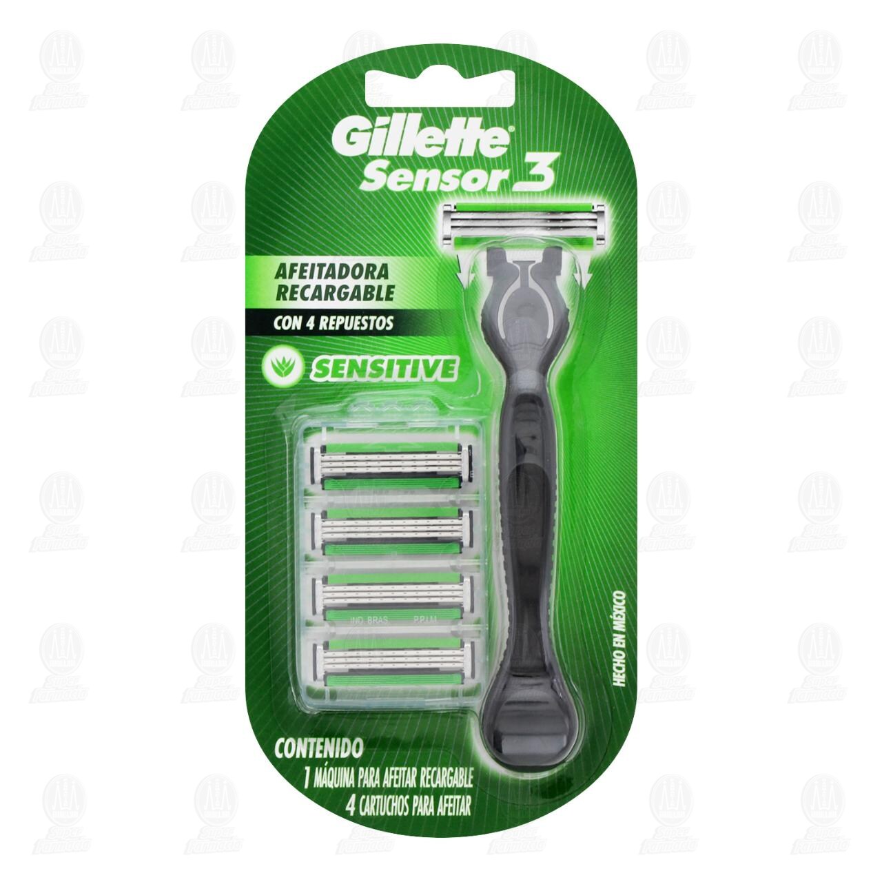 M&aacute;quina para Afeitar Gillette Sensor 3 Sensitive, 5 pzas. image number 0