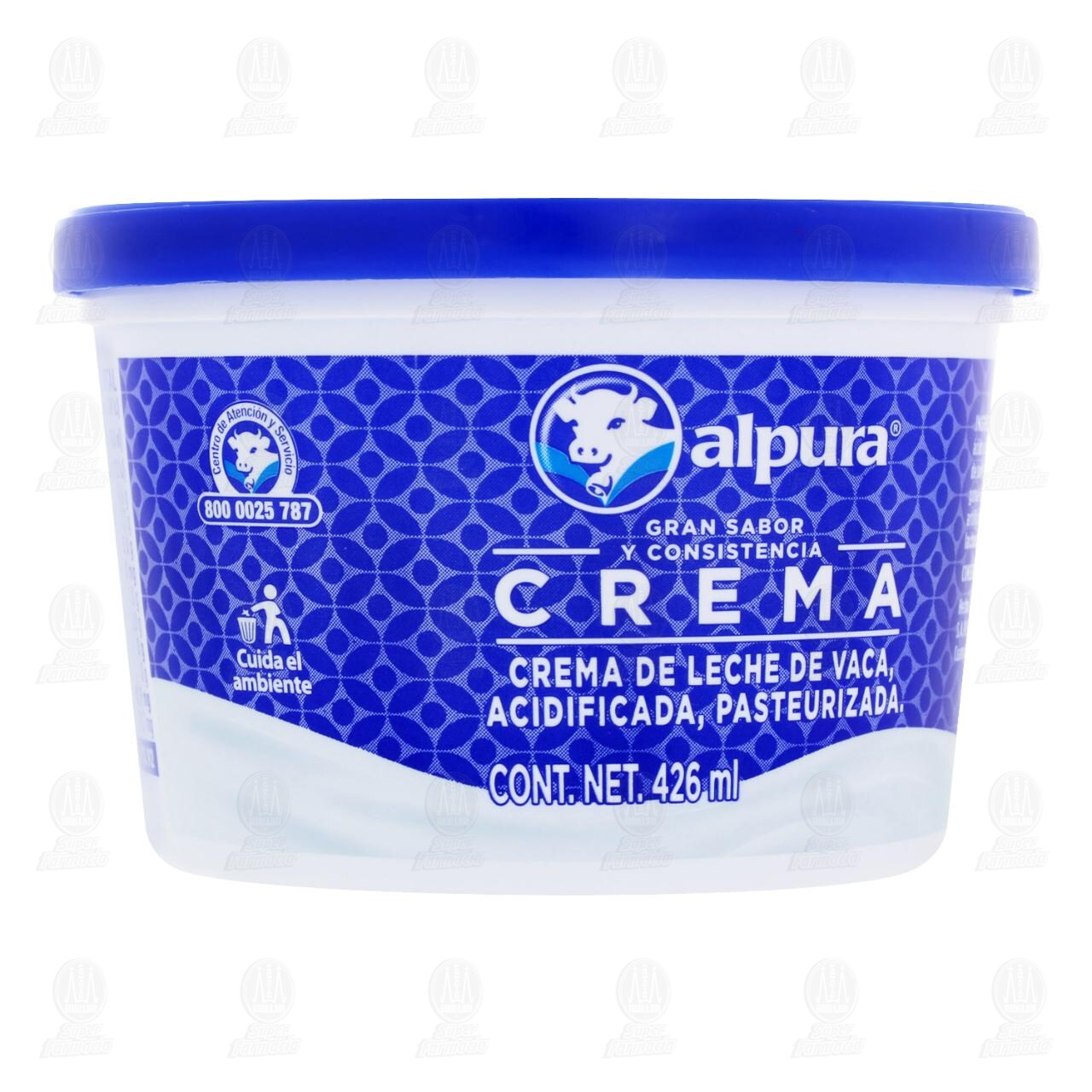 Crema Ácida Alpura de Leche de  Vaca, 426 ml.
