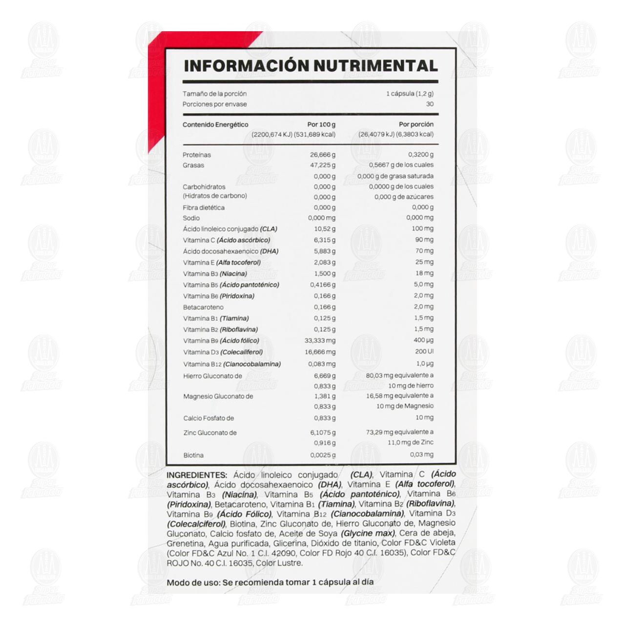 Smart Vit Pre Natal Suplemento Alimenticio 36 gr, 30 C&aacute;psulas. image number 2