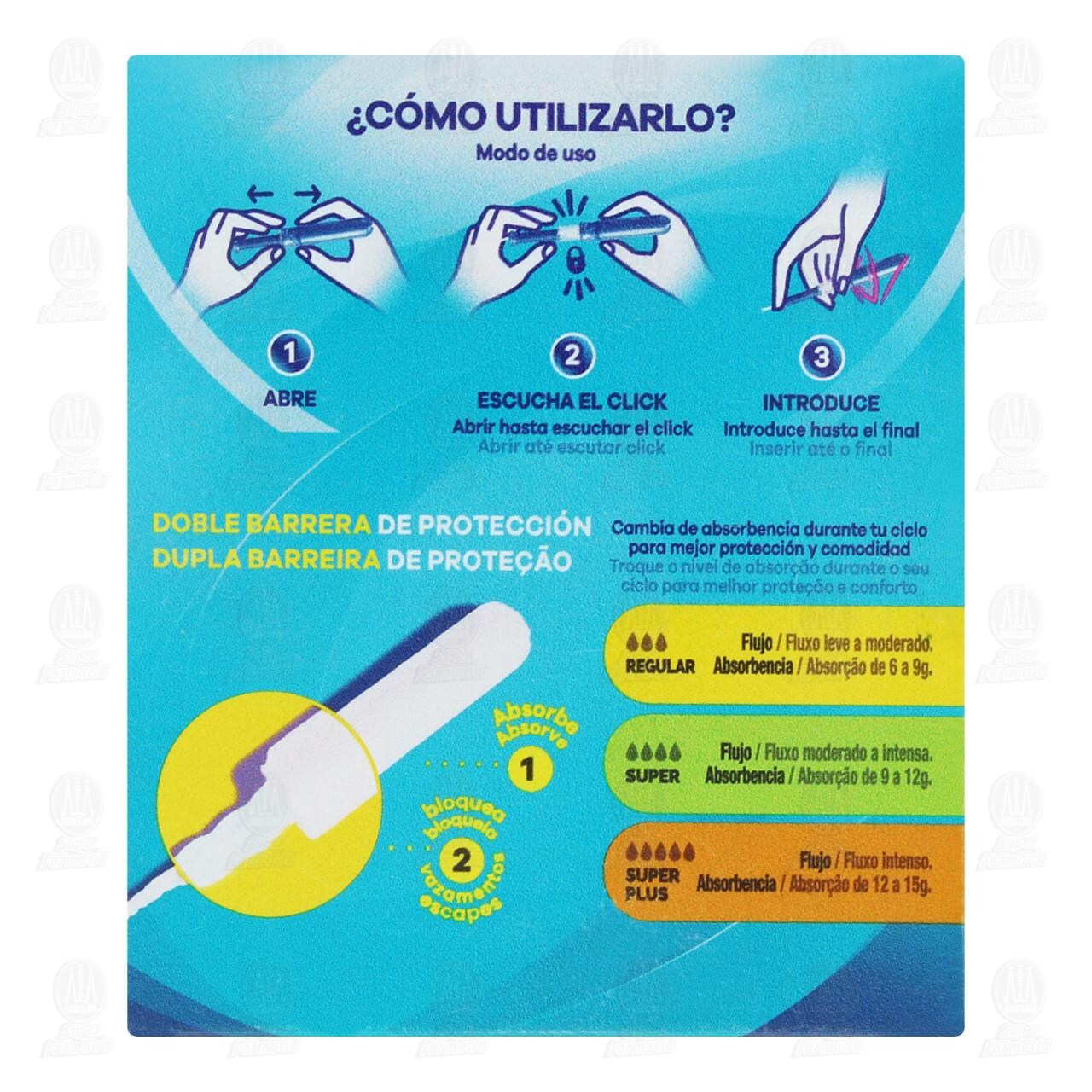 Tamp&oacute;n Tampax Pearl Compack S&uacute;per Absorbencia, 8 pzas. image number 2