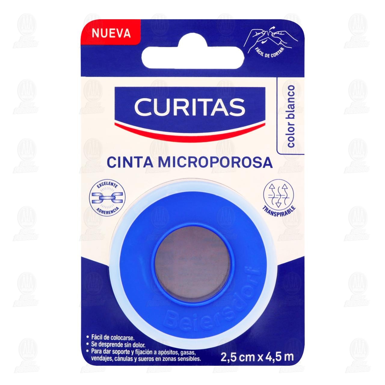 Imagen para Cinta Microporosa Curitas Color Blanco 2.5 cm x 4.5 m 1pz