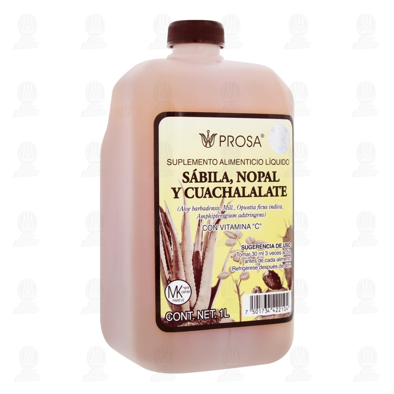 Suplemento Alimenticio Prosa S&aacute;bila, Nopal y Cuachalalate, 1 l. image number 0