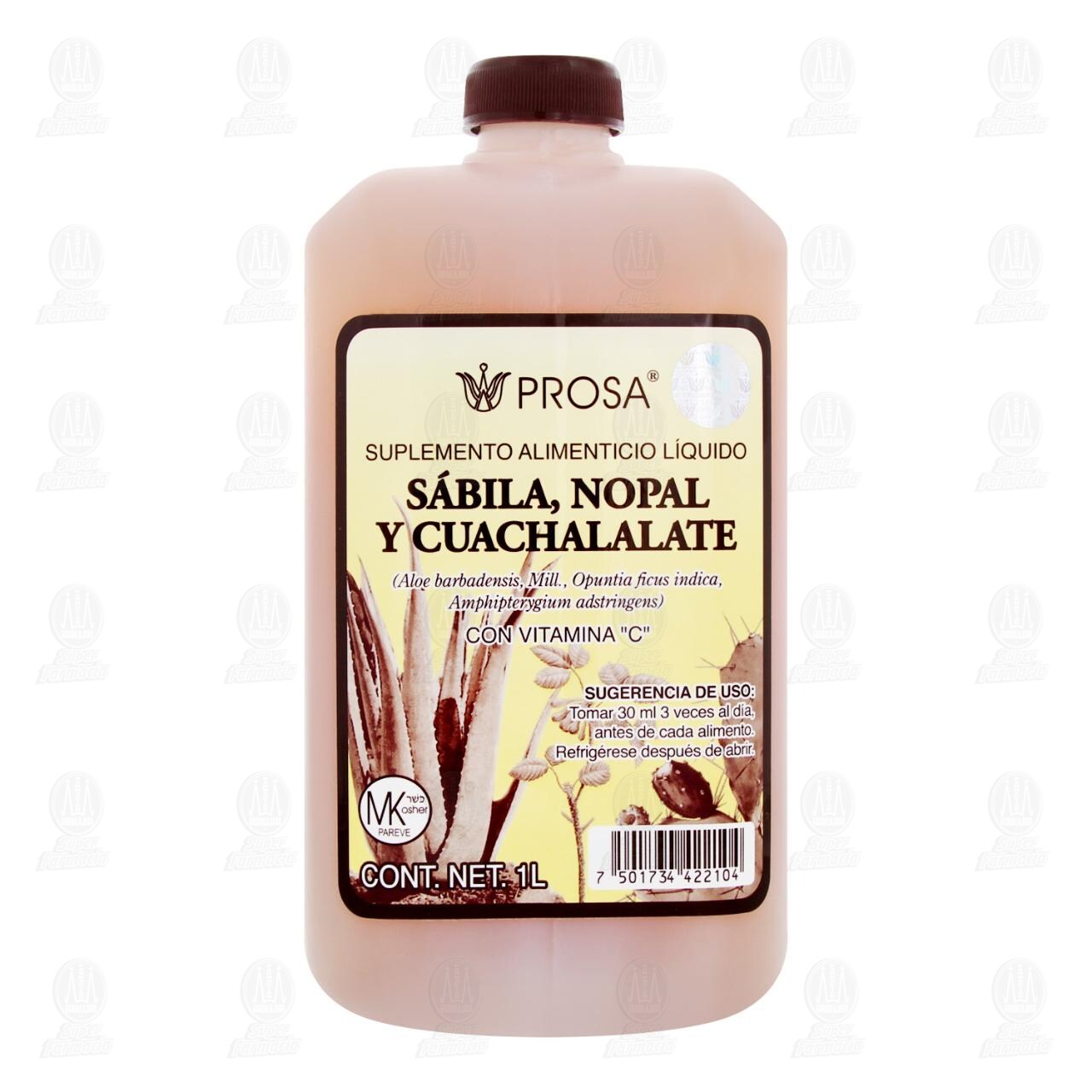 Suplemento Alimenticio Prosa S&aacute;bila, Nopal y Cuachalalate, 1 l. image number 1