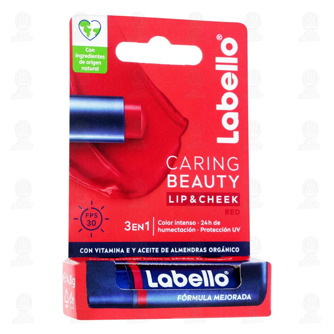 B&aacute;lsamo Labello 3 en 1 Caring Beauty Red, 4.8 gr. image number 0