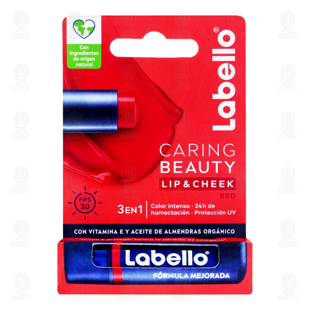 B&aacute;lsamo Labello 3 en 1 Caring Beauty Red, 4.8 gr. image number 1