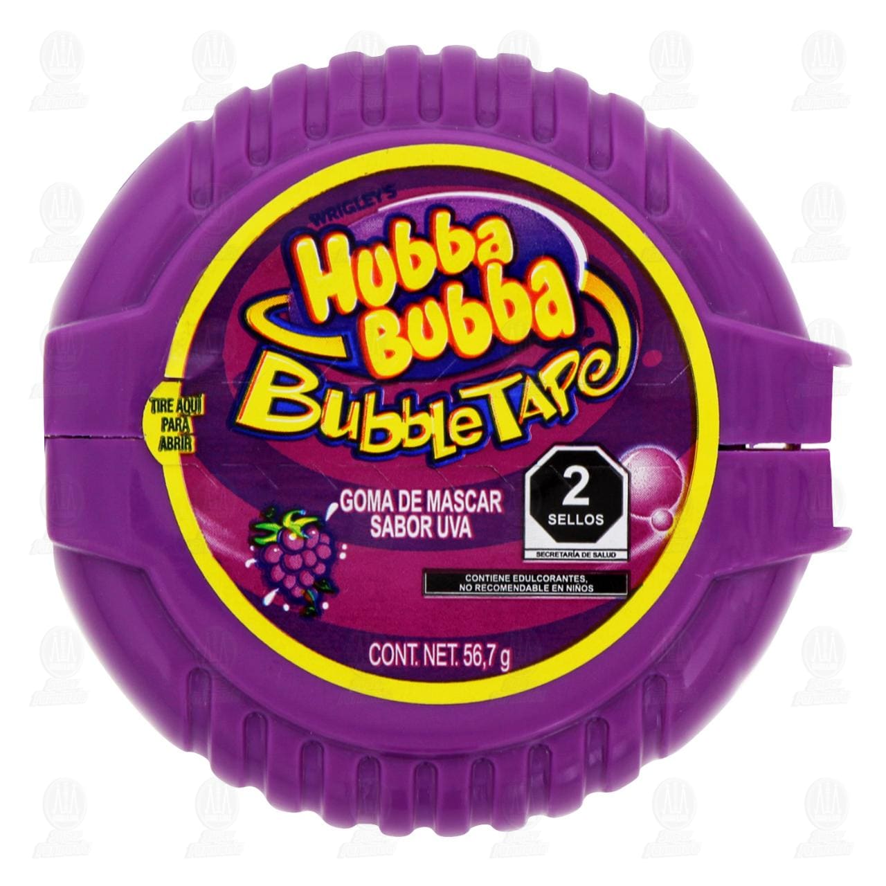 Goma de Mascar Hubba Bubba Bubble Tape Sabor Uva, 56.7 gr.
