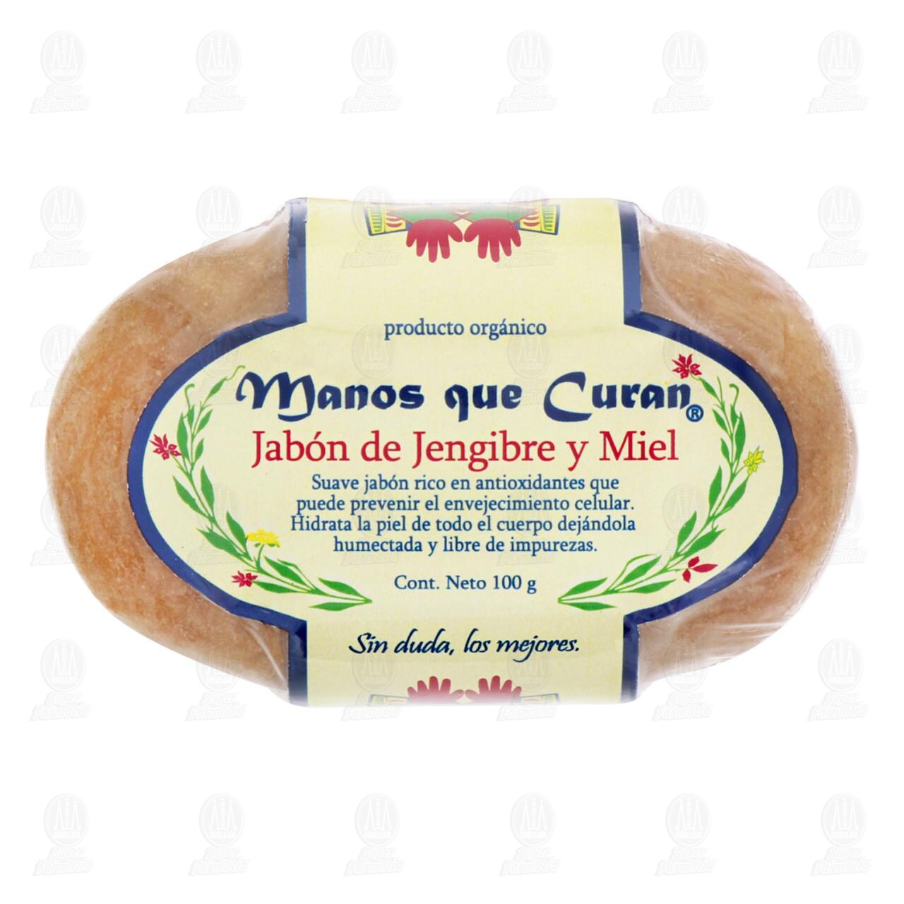 Jab&oacute;n Org&aacute;nico Manos que Curan Jengibre y Miel, 100 gr. image number 0