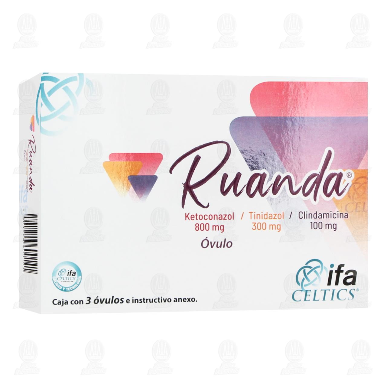 Imagen para Ruanda 800 mg / 300 mg / 100 mg, 3 Óvulos.