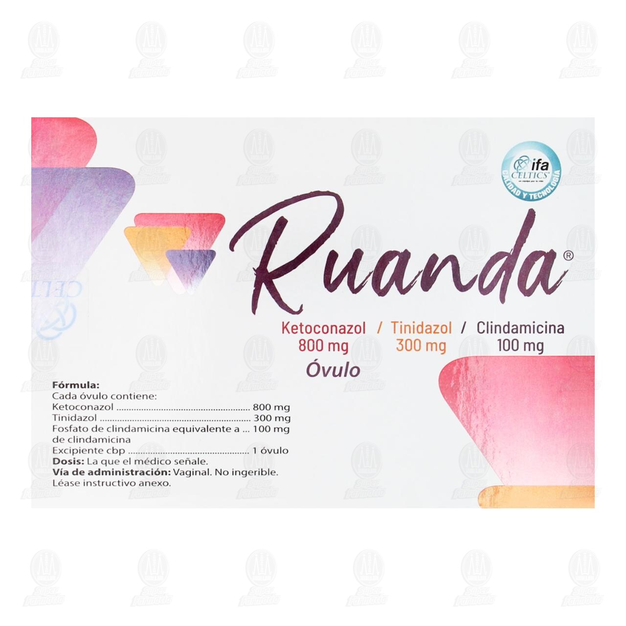 Ruanda 800 mg / 300 mg / 100 mg, 3 &Oacute;vulos. image number 2