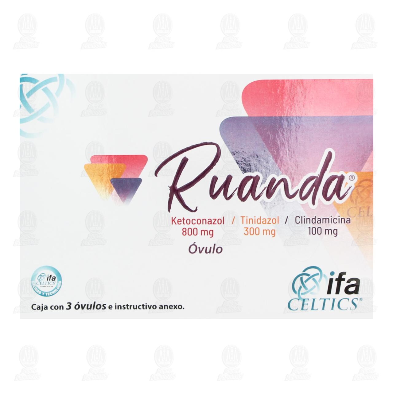 Ruanda 800 mg / 300 mg / 100 mg, 3 &Oacute;vulos. image number 1