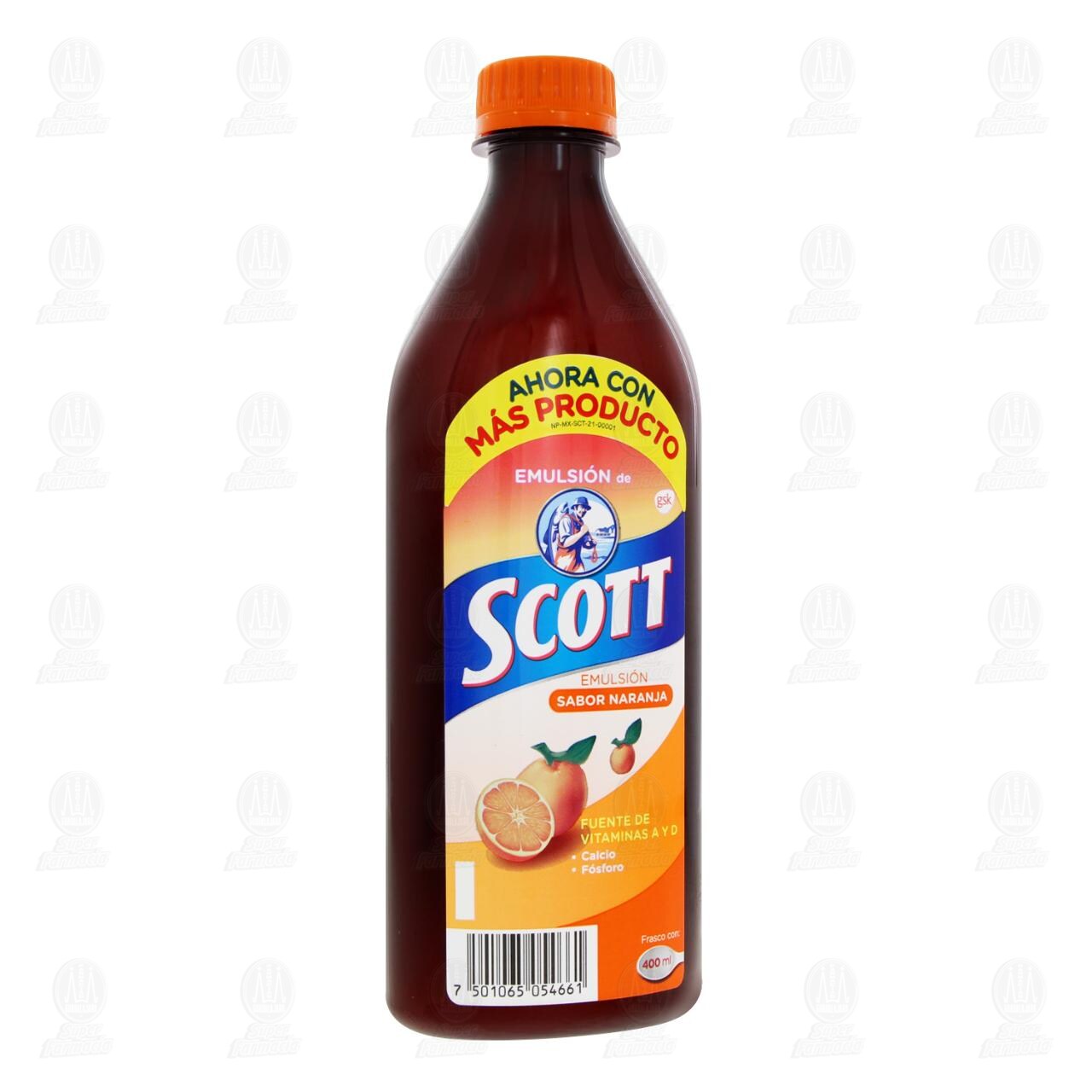 Emulsión de Scott Multivitamínico Sabor Naranja, 400 ml. image number 0