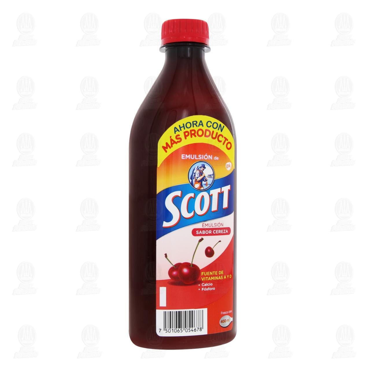 Emulsi&oacute;n de Scott Multivitam&iacute;nico Sabor Cereza, 400 ml. image number 0