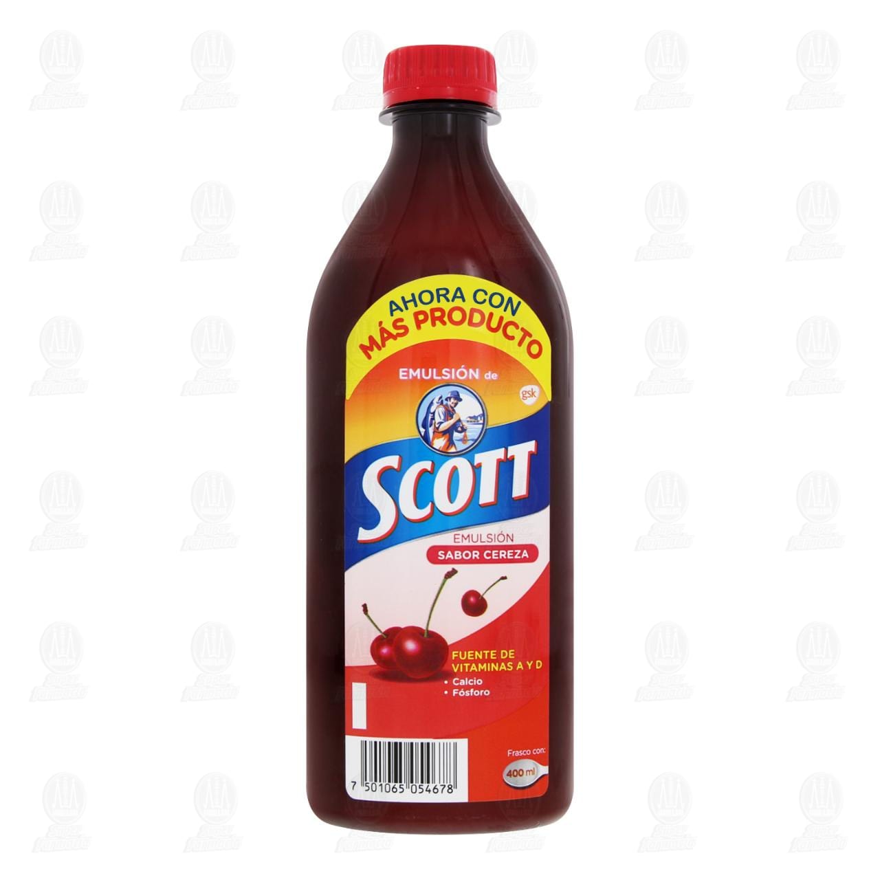 Emulsi&oacute;n de Scott Multivitam&iacute;nico Sabor Cereza, 400 ml. image number 1