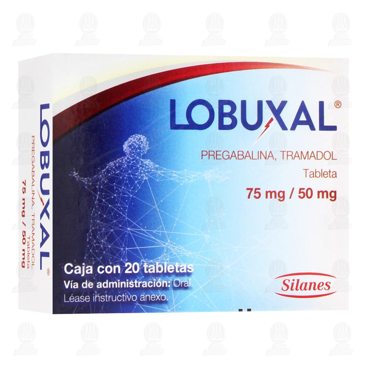 Lobuxal 75mg/50mg, 20 Tabletas. image number 0