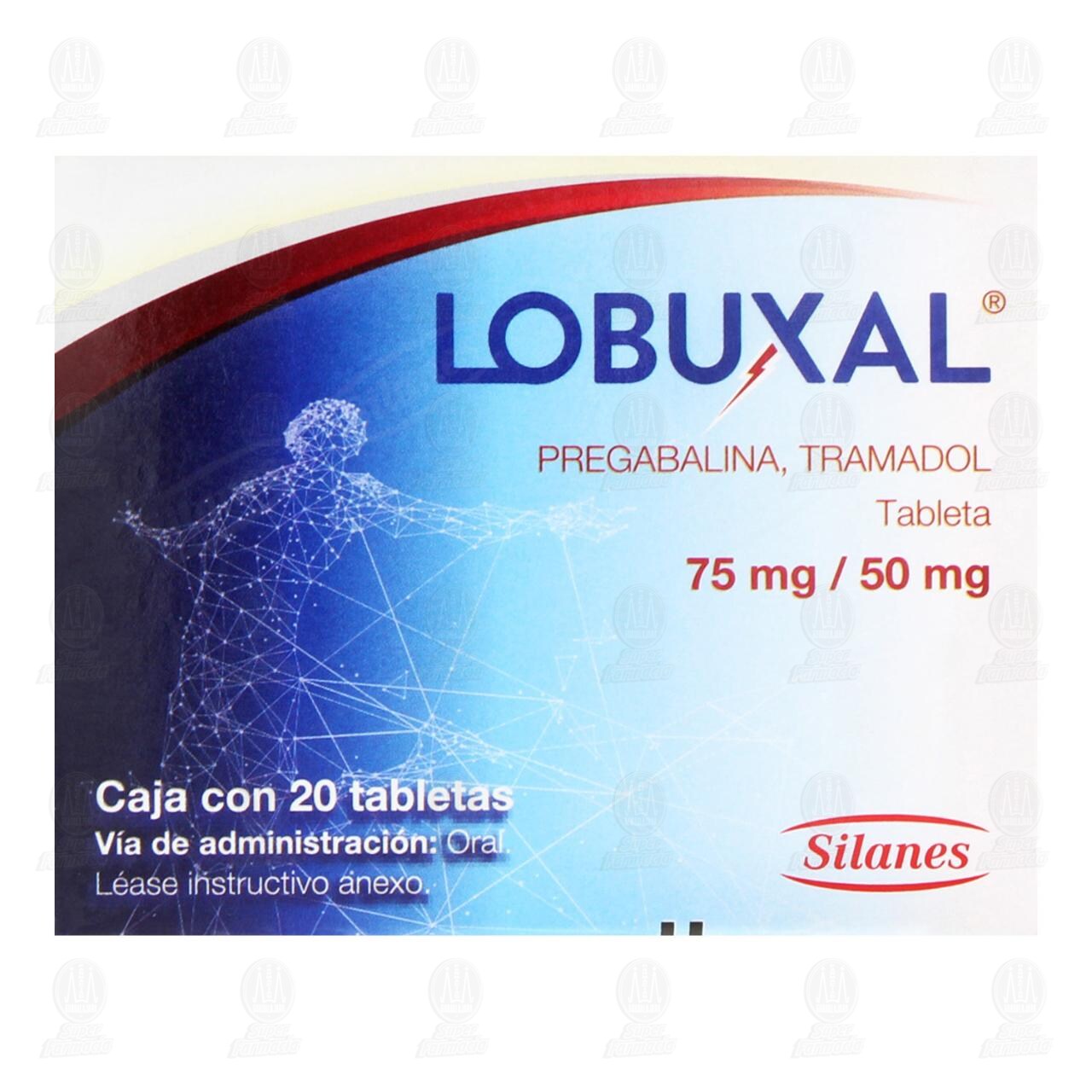 Lobuxal 75mg/50mg, 20 Tabletas. image number 1