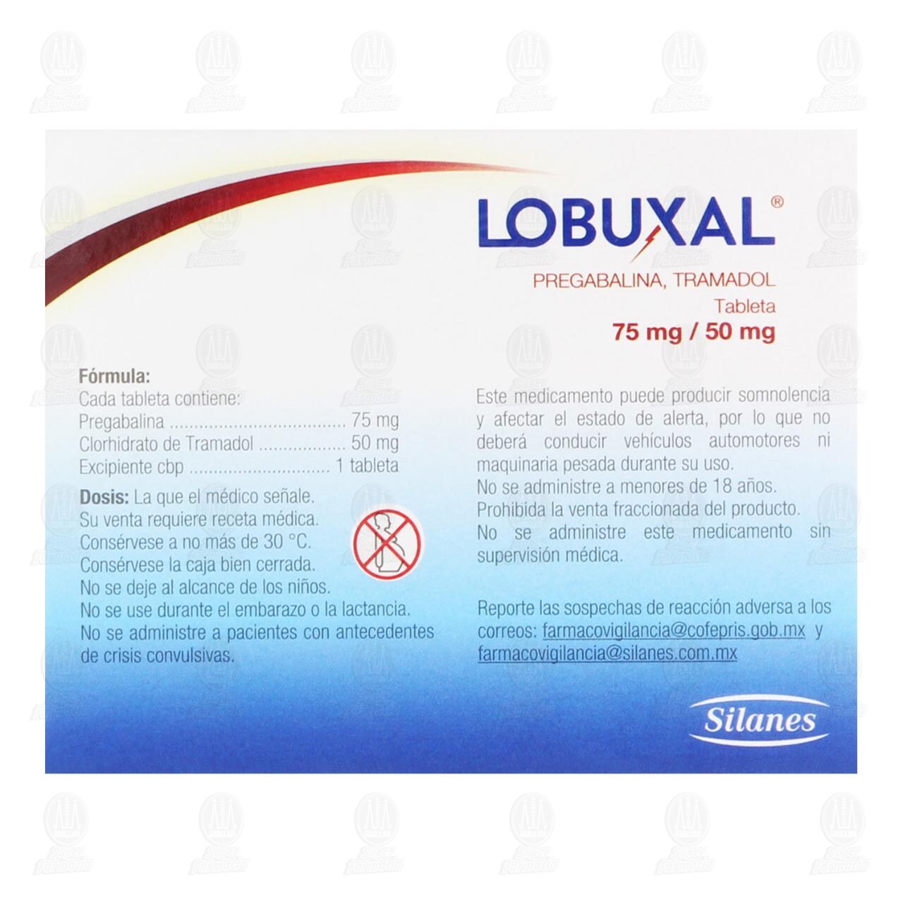 Lobuxal 75mg/50mg, 30 Tabletas. image number 2