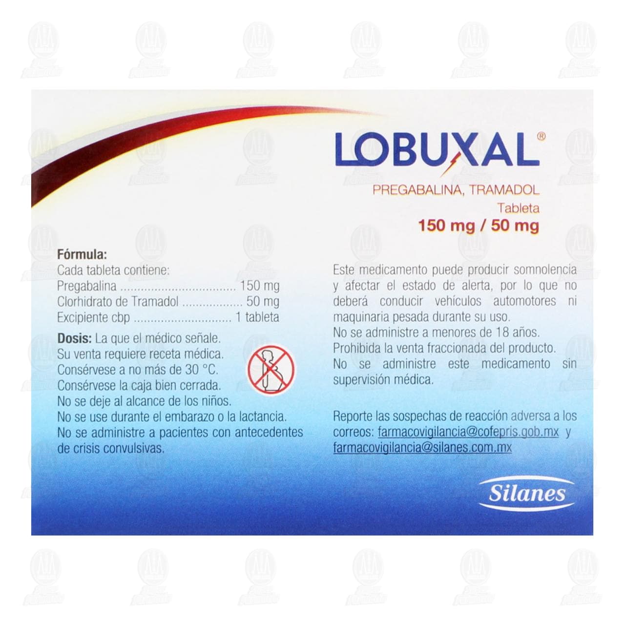 Lobuxal 150mg/50mg, 20 Tabletas. image number 2
