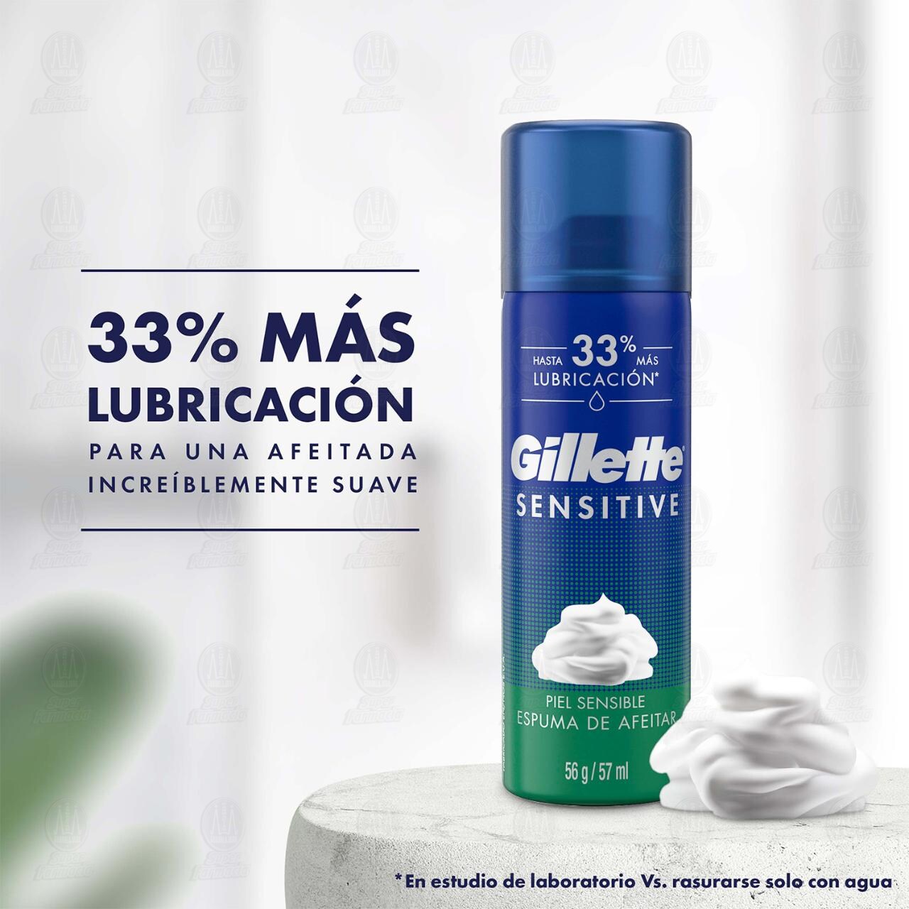 Espuma de Afeitar Gillette Sensitive Piel Sensible, 56 gr. image number 3