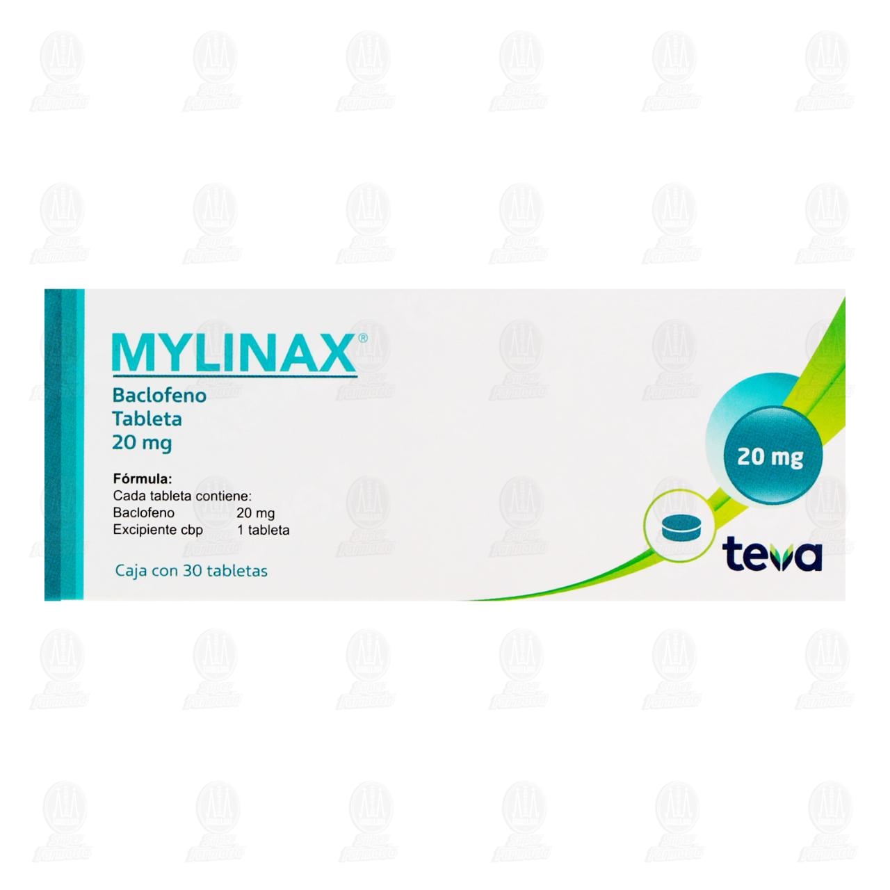Mylinax 20 mg, 30 Tabletas. image number 2