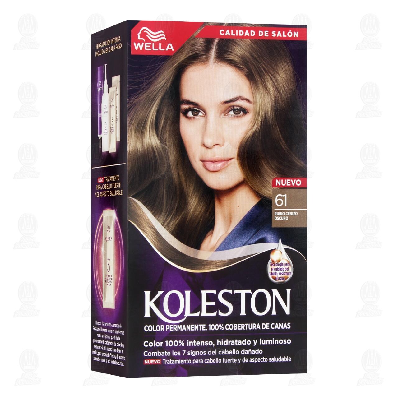 Imagen para Tinte Koleston en Crema Color Rubio Cenizo Oscuro (61), 6 pzas.
