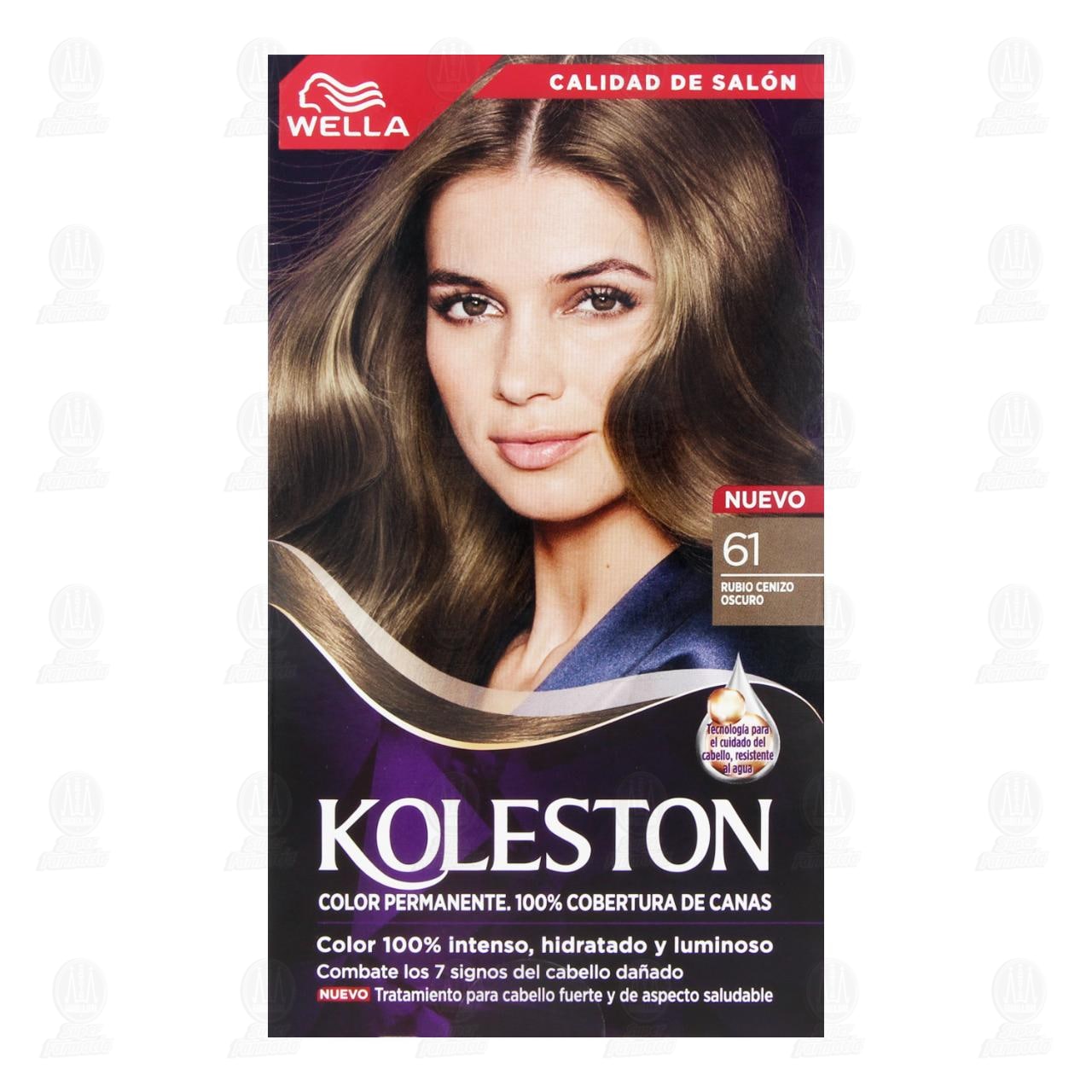 Tinte Koleston en Crema Color Rubio Cenizo Oscuro (61), 1 pz. image number 1