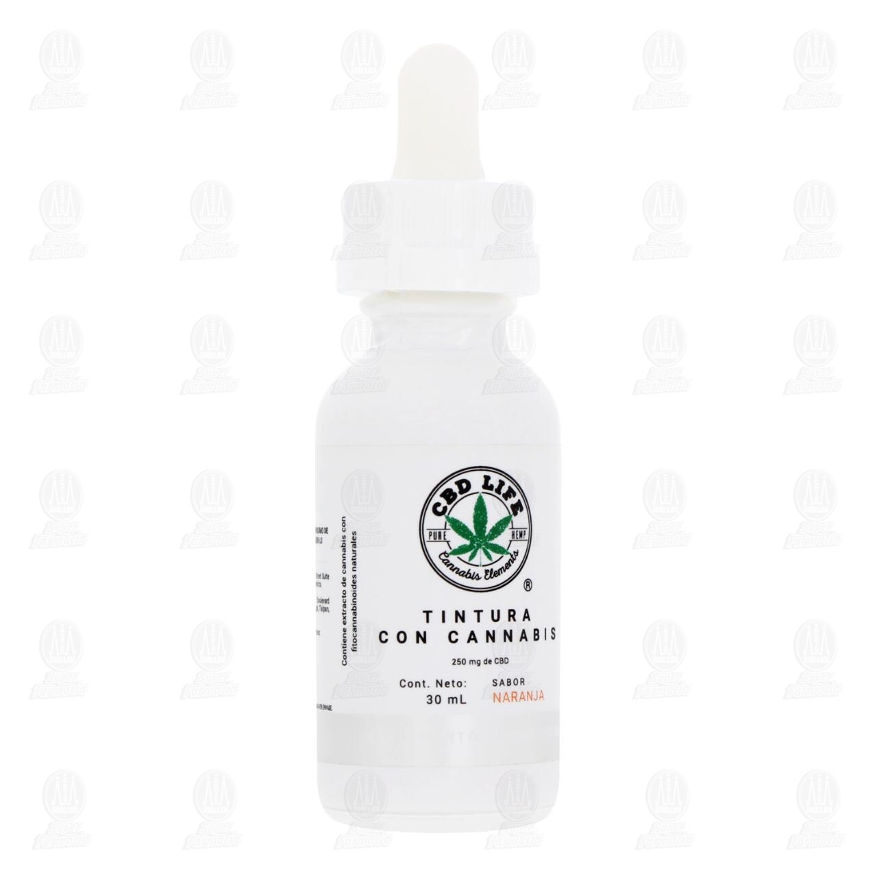Tintura CBD Life Suplemento Alimenticio Sabor Naranja 250 mg, 30 ml.