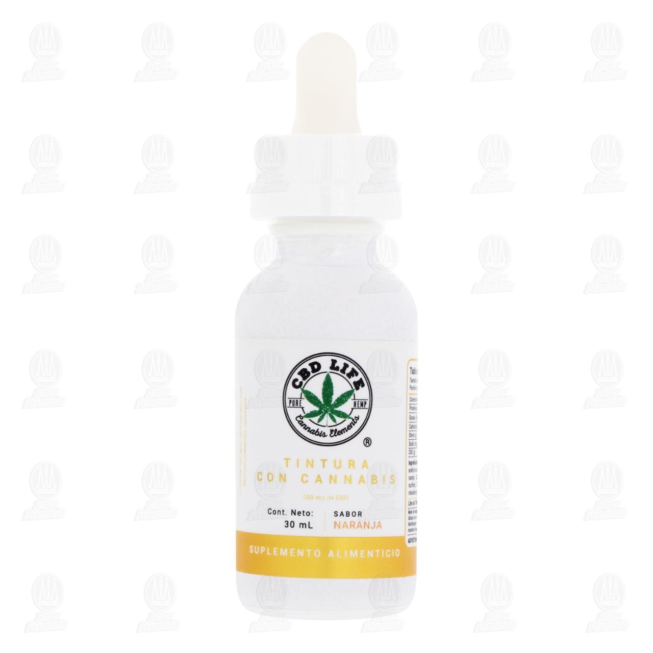 Tintura CBD Life Suplemento Alimenticio Sabor Naranja 500 mg, 30 ml. image number 1