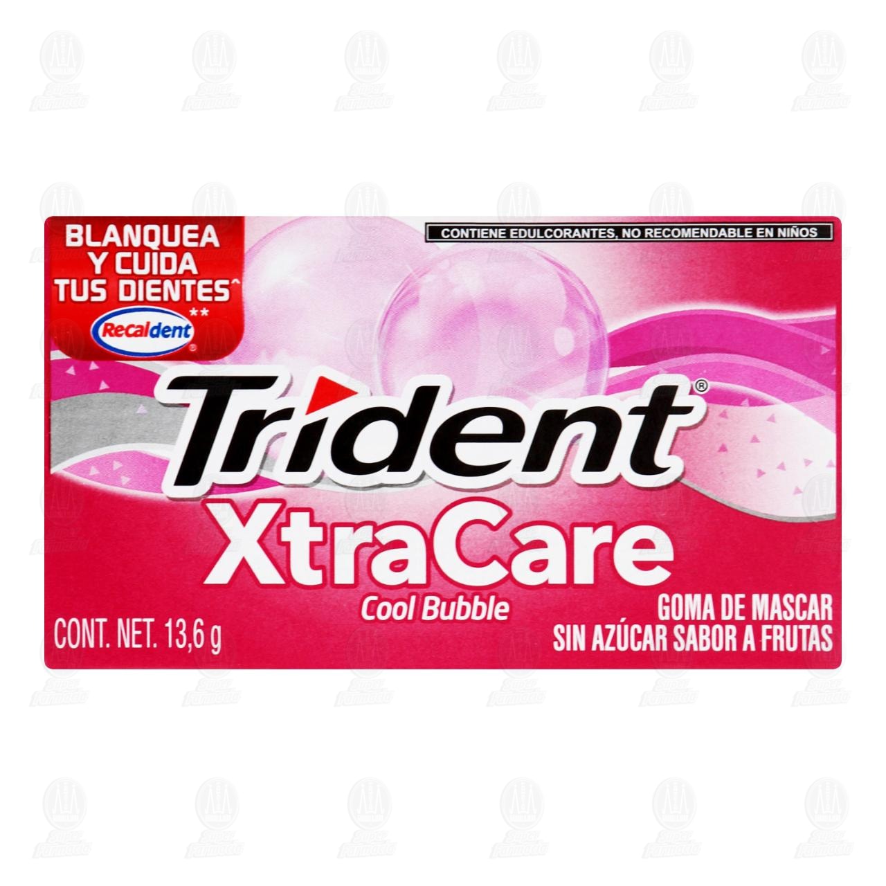 Imagen para Goma de Mascar Trident Xtra Care Cool Bubble, 13.6 gr.