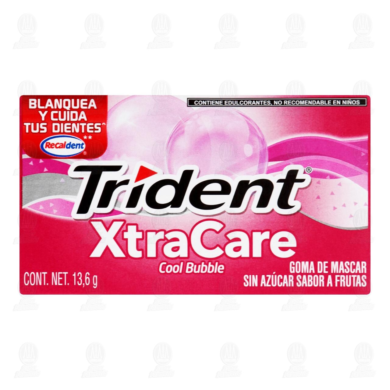 Goma de Mascar Trident Xtra Care Cool Bubble, 13.6 gr. image number 0