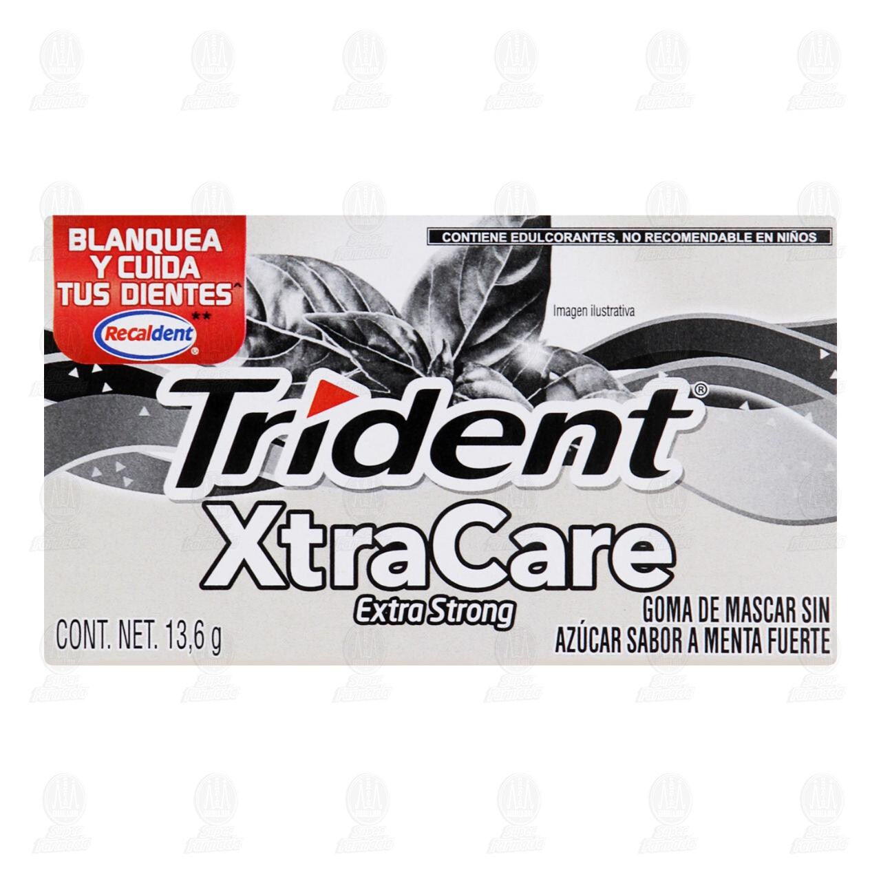 Goma de Mascar Trident Xtra Care Extra Strong, 13.6 gr. image number 0