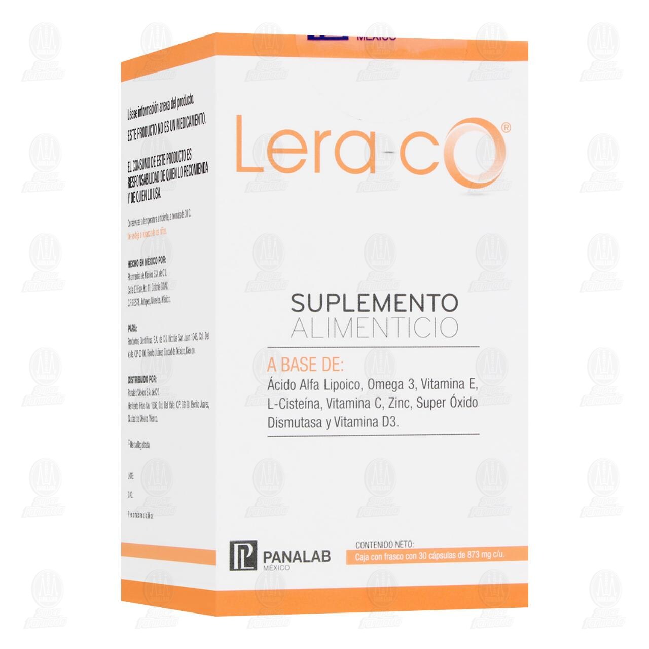 Lera Co Suplemento Alimenticio 873 mg, 30 C&aacute;psulas. image number 0