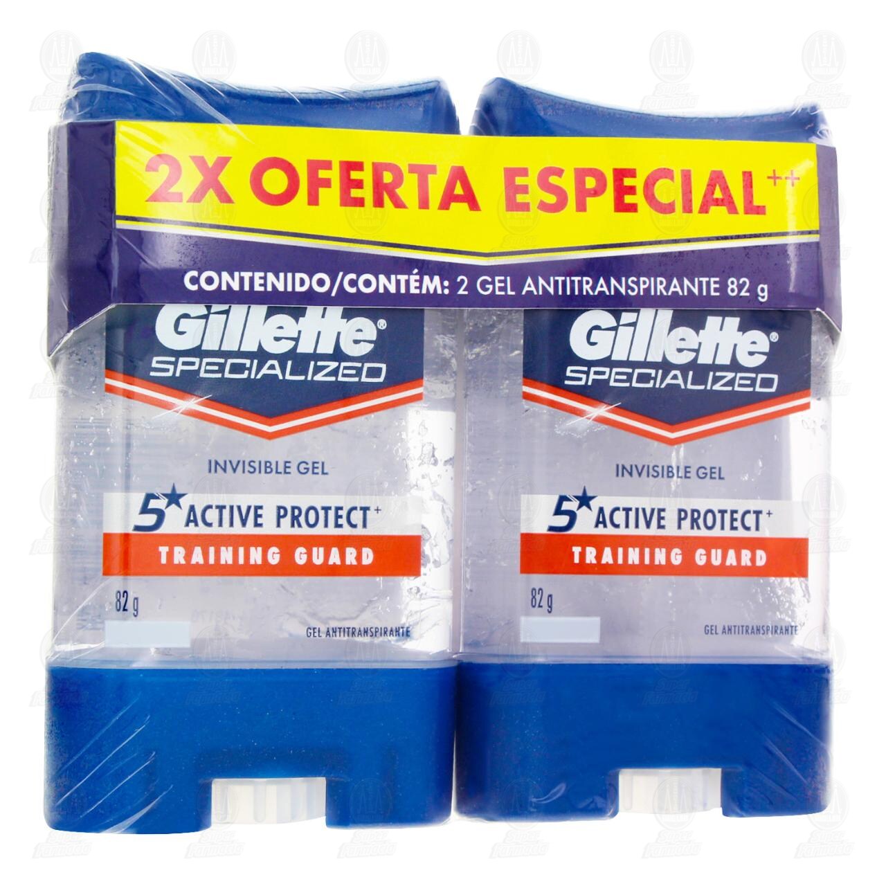 Pack  Antitranspirante Gillette Specialized Training Guard en Gel, 2 pzas de 82 gr c/u. image number 0