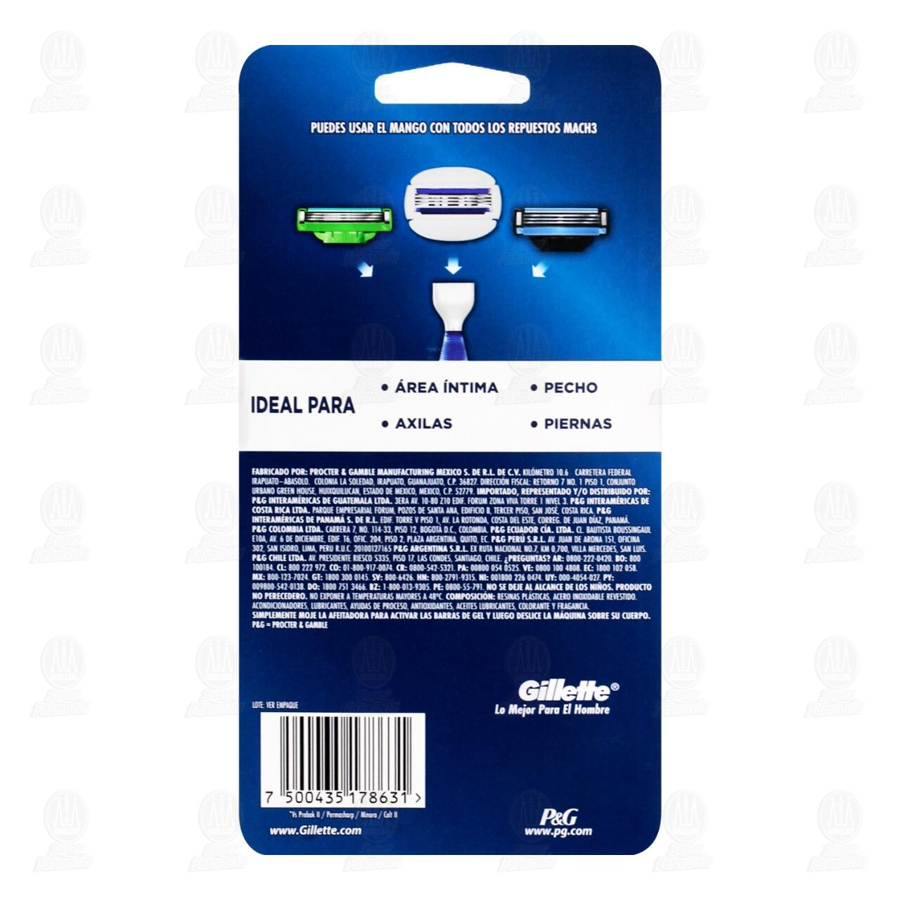 M&aacute;quina para Afeitar Gillette Mach3 Cuerpo, 2 pzas. image number 1