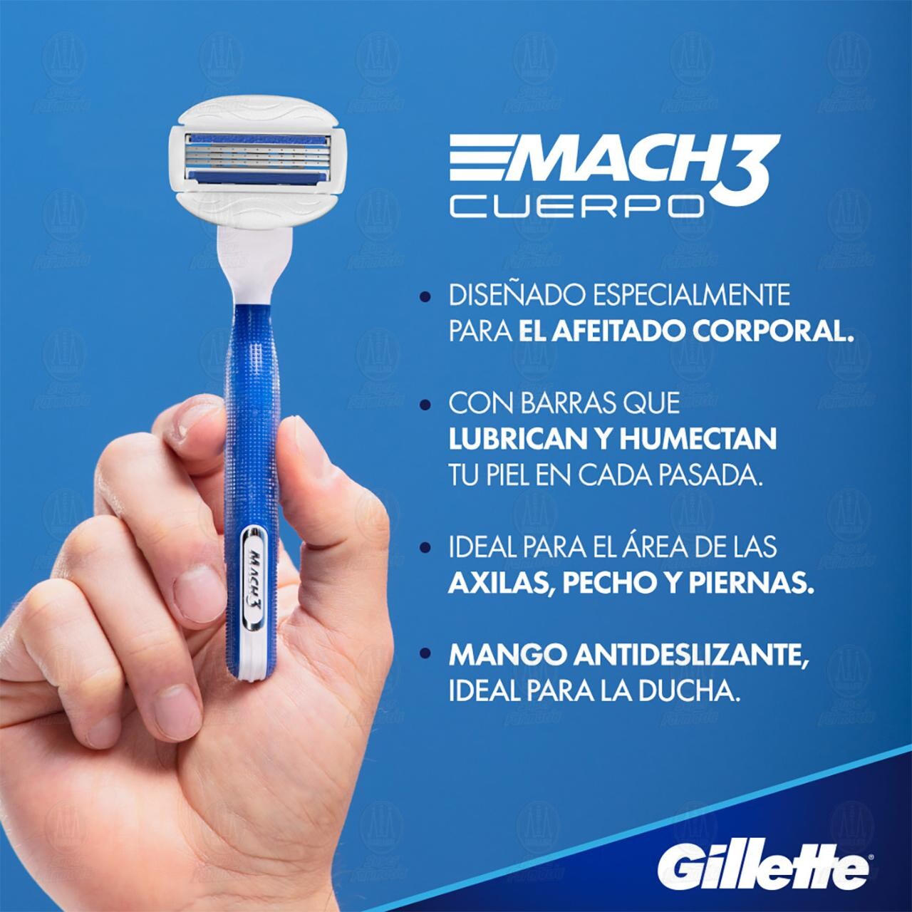 Cartuchos para Afeitar Gillette Mach3 Cuerpo, 2 pzas. image number 2